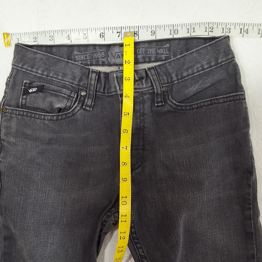 VANS Boys off the wall gray denim Jeans size 14 - Picture 4 of 7